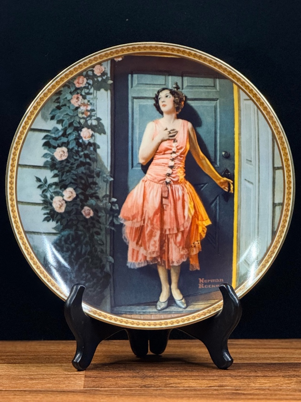 NORMAN ROCKWELL’S Rediscovered Women Collection “Standing in the Doorway” Plate